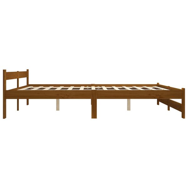vidaXL Bed Frame without Mattress Honey Brown Solid Pine Wood 160x200cm