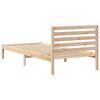 vidaXL Bed Frame with Headboard Brown 100 x 220 cm Solid Pine Wood