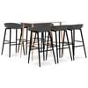 vidaXL 7 Piece Bar Set White and Grey
