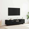 vidaXL TV Cabinet Black 160 x 35 x 40 cm Engineered Wood