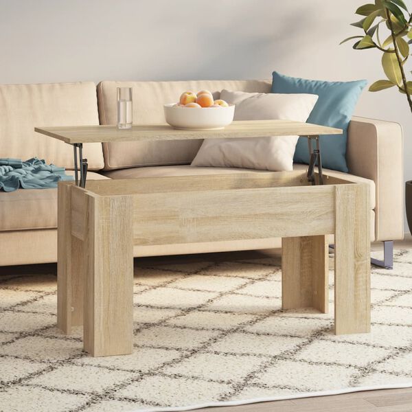 vidaXL Coffee Table Sonoma Oak 101x49x52 cm Engineered Wood