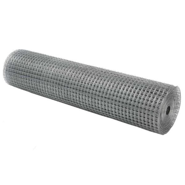 vidaXL Welded Wire Fence Silver 0.4 x 10 m