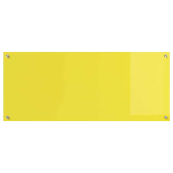 vidaXL Kitchen Backsplash 2 pcs Yellow 120 x 50 cm Tempered Glass