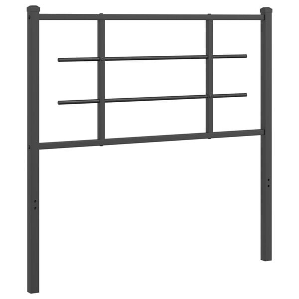vidaXL Metal Replace Headboard Black 100 cm