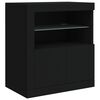 vidaXL Sideboard with LED Lights Black 181.5x37x67 cm