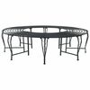 vidaXL Tree Bench 8-Seater &Oslash; 160 x 44 cm Steel Black Round