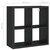 vidaXL Wall Cube Shelf Black 69.5x29.5x69.5 cm MDF