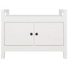 vidaXL Hall Bench White 80x40x60 cm Solid Wood Pine
