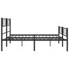 vidaXL Metal Bed Frame without Mattress with Footboard Black 183x213cm