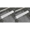 vidaXL Linear Shower Drain 2 pcs Wave 630x140 mm Stainless Steel