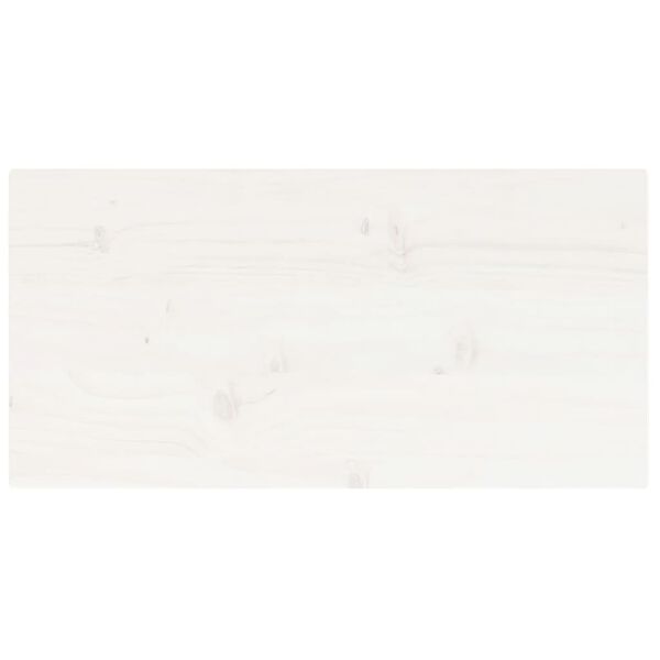 vidaXL Table Top White 80x40x2.5 cm Solid Wood Pine Rectangular