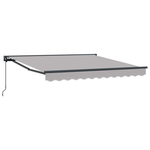 vidaXL Retractable Awning Light Grey 300 x 250 cm Aluminium and Fabric