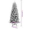 vidaXL Artificial Christmas Tree with 300 LEDs with Stand White 210 cm