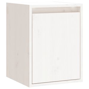 vidaXL Wall Cabinet White 30x30x40 cm Solid Wood Pine