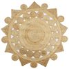 vidaXL Area Rug | Natural | Braided Jute | 90 cm diameter | Durable | Area Rug