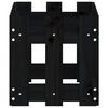 vidaXL Garden Planter with Fence Design Black 60x30x30 cm Solid Wood Pine