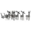 vidaXL Christmas Decoration Reindeers&Sleighs 320 LEDs Warm White Rattan