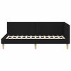 vidaXL Corner Bed Frame with Headboard Black 80 cm x 200 cm Velvet