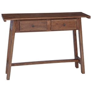 vidaXL Desk with Drawer Brown 110 x 30 x 79 cm Solid Mahogany Wood