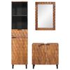 vidaXL Bathroom Sets with Drawer Acacia Brown Winish Solid Mango Wood