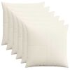 vidaXL Cushion Cover 6 pcs ALMELO Cream 80 x 80 cm Corduroy