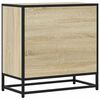 vidaXL Bedside Cabinet Sonoma Oak 60x31x60 cm Engineered Wood and Metal
