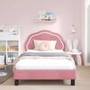 vidaXL Children's Bed Frame with Headboard Pink 80 x 200 cm Velvet