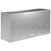 vidaXL Garden Planter Silver 100 x 20 x 49 cm Galvanised Steel