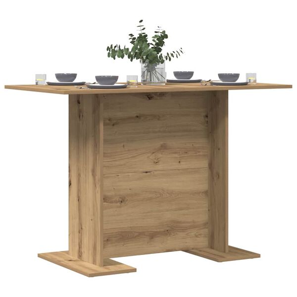 vidaXL Dining Table Artisan Oak 110x60x75 cm Engineered Wood
