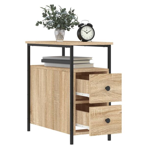 vidaXL Bedside Cabinets 2 pcs Sonoma Oak 30x60x60 cm Engineered Wood