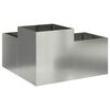 vidaXL Garden Planter Silver 100 x 100 x 48 cm Galvanised steel