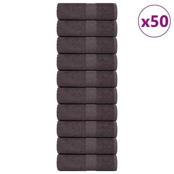 vidaXL Guest Towels "FROGN" 50 pcs Anthracite 30x50 cm 360 gsm