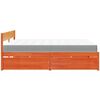 vidaXL Bed with Drawers and Mattress Wax Brown 180x200 cm Super King Solid Wood Pine