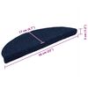 vidaXL Stair Mats Self-adhesive 10 pcs 56x17x3 cm Navy Half Round