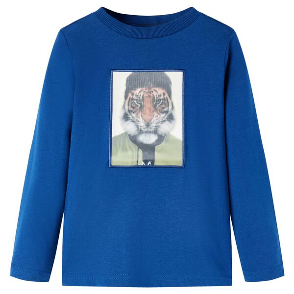 Kids' T-shirt with Long Sleeves Dark Blue 140