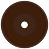 vidaXL Luxury Wash Basin Round Matt Dark Brown 40x15 cm Ceramic