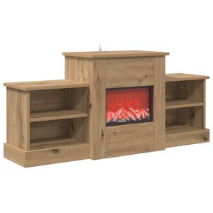 vidaXL Electric Fireplace Artisan Oak 110 x 30 x 50 cm Engineered wood