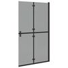 vidaXL Walk-in shower wall Black and dark transparent 110 x 190 cm