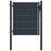 vidaXL Fence Gate PVC and Steel 100x100 cm Anthracite