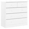 vidaXL Chest of Drawers "ALTA" White 77x35x73 cm Solid Wood Pine