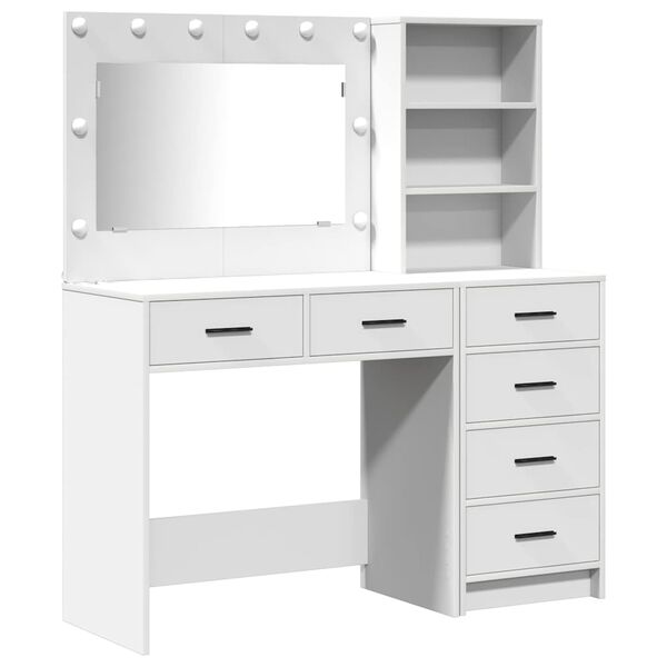 vidaXL Dressing Table White 78.5 x 41 x 135 cm Engineered wood