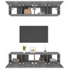 vidaXL TV Cabinets 4 pcs Grey Sonoma 80x30x30 cm Engineered Wood