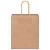 vidaXL Paper Bags 50 pcs with Handles Brown 18x8x22 cm