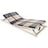 vidaXL Bed Base | Natural wood | Beech wood frame, Birch slats | 90x200 cm