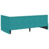 vidaXL Corner Bed Frame with Headboard Turquoise 90 cm x 200 cm Velvet