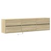 vidaXL TV Wall Cabinet with LED Sonoma Oak 180x31x45 cm