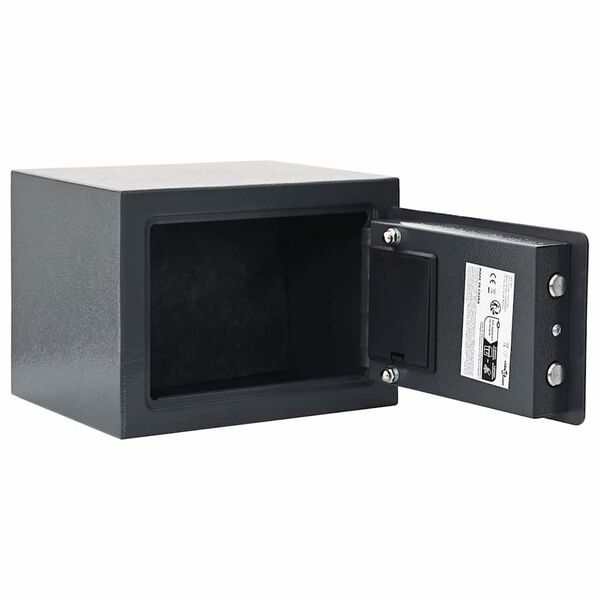 vidaXL Digital Safe with Lock Dark grey 23 x 17 x 17 cm Steel