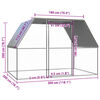 vidaXL Outdoor Chicken Cage 3x2x2 m Galvanised Steel