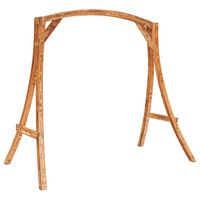 vidaXL Swing Frame Solid Bent Wood with Teak Finish