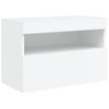 vidaXL TV Wall Cabinet with LED Lights White 60x30x40 cm
